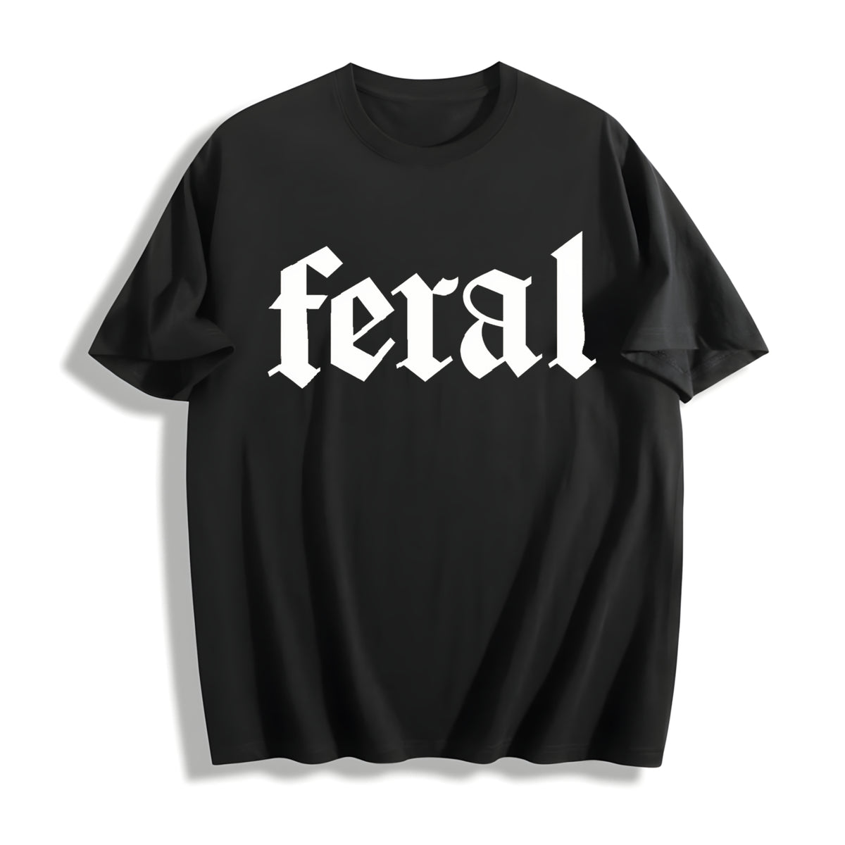 Feral Human Cotton T-Shirt in Black
