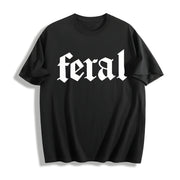 Feral Human Cotton T-Shirt in Black