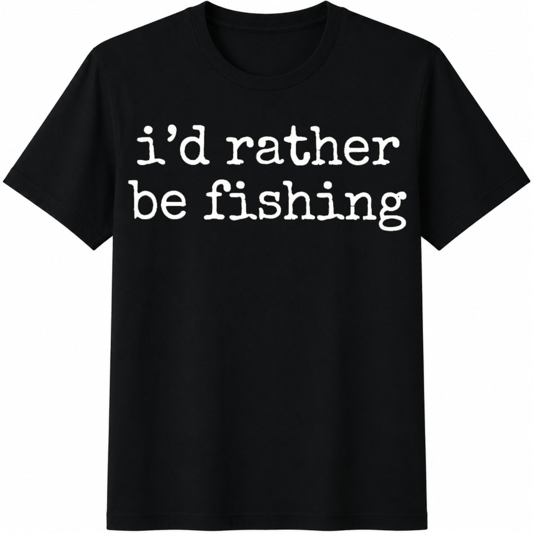 Fishing Lover for Fisherman Cotton T-Shirt in Black