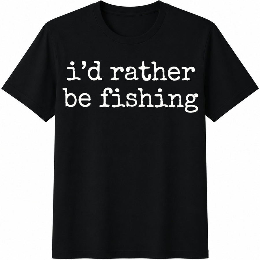 Fishing Lover for Fisherman Cotton T-Shirt in Black