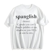 Short-sleeved Round-neck with a Mexican Cotton T-Shirt in White