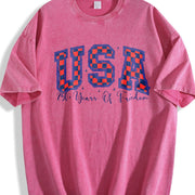 USA 1776-2026 Vintage Washed T-Shirt in Red