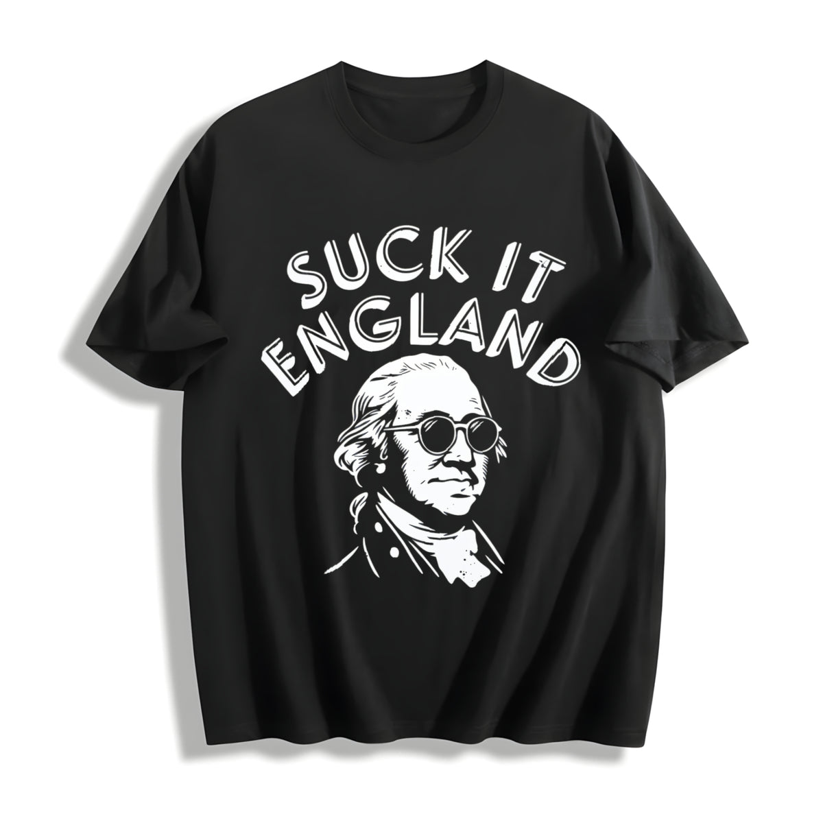 Suck It England 4th of July Cotton T-Shirt in Black