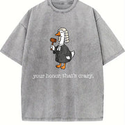 Goose Lawyer Law School Graduation Vintage Washed T-Shirt in Gray