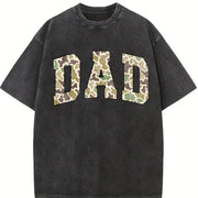 Camo Dad Fathers Day for Dad Vintage Washed T-Shirt in Black