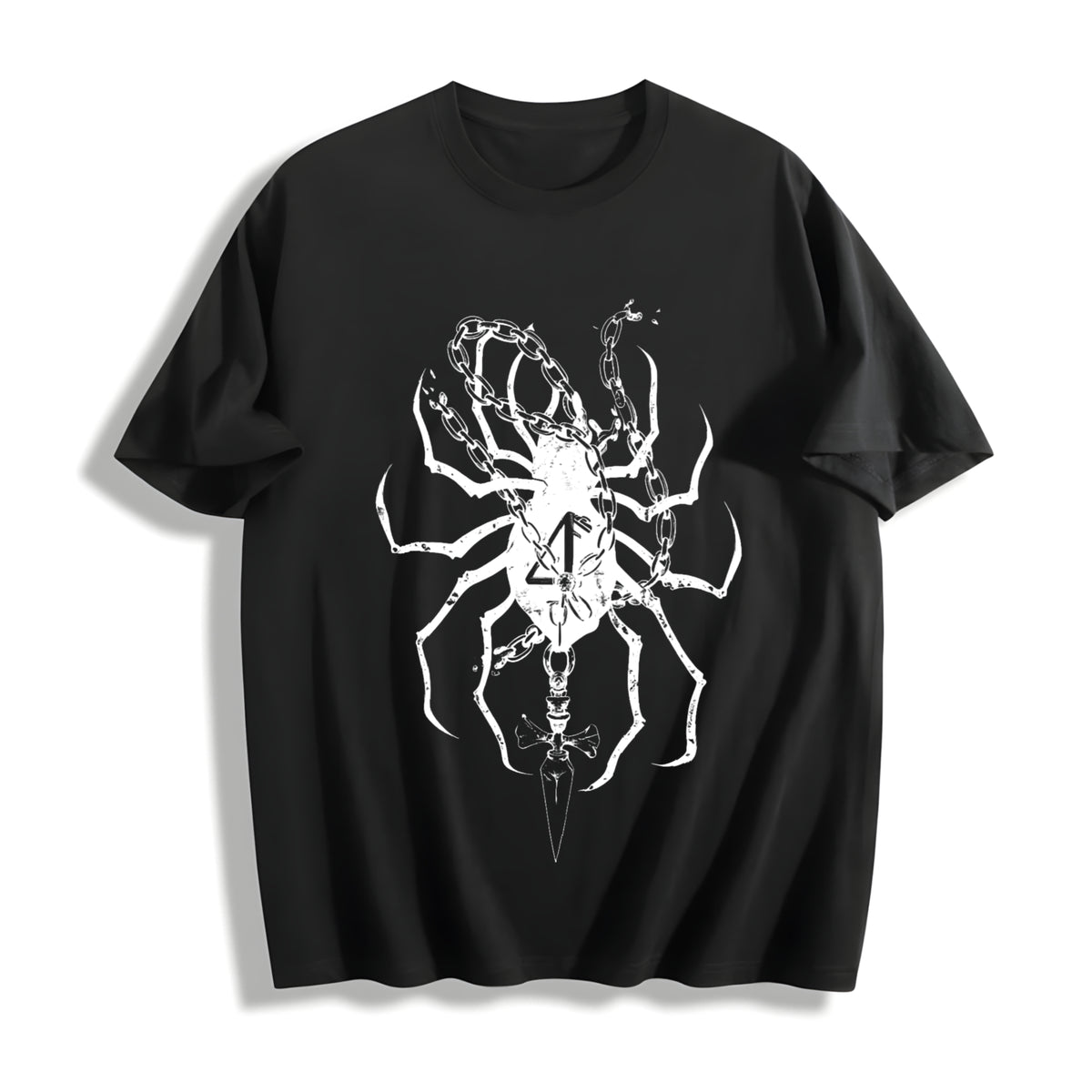 Y2k Phantom Troupe Cotton T-Shirt in Black