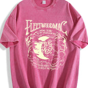 Moon vintage washed oversized T-shirt in Red