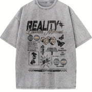 Reality Jackson Moment Vintage Washed T-Shirt in Gray