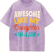 Awesome Like My Daughter in Law Vintage Washed T-Shirt in Purple