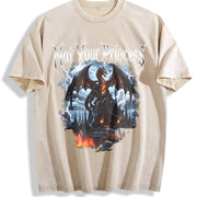 Not Your Princess 90s Vintage Washed T-Shirt in Beige