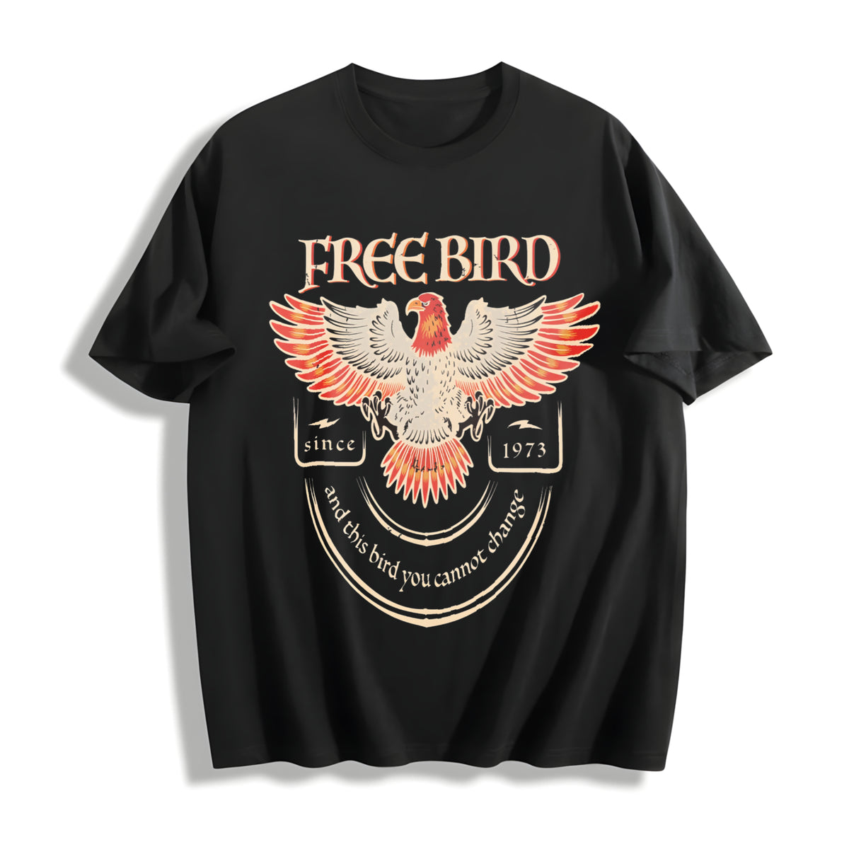Eagle Ladies Cotton T-Shirt in Black
