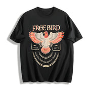 Eagle Ladies Cotton T-Shirt in Black