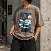 Howl's Moving Castle Vintage Washed T-Shirt in Brown
