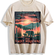 A Short-sleeved for a Bear Vintage Washed T-Shirt in Beige