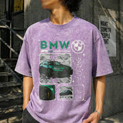 BMW M4 Competition Vintage Washed T-Shirt in Purple