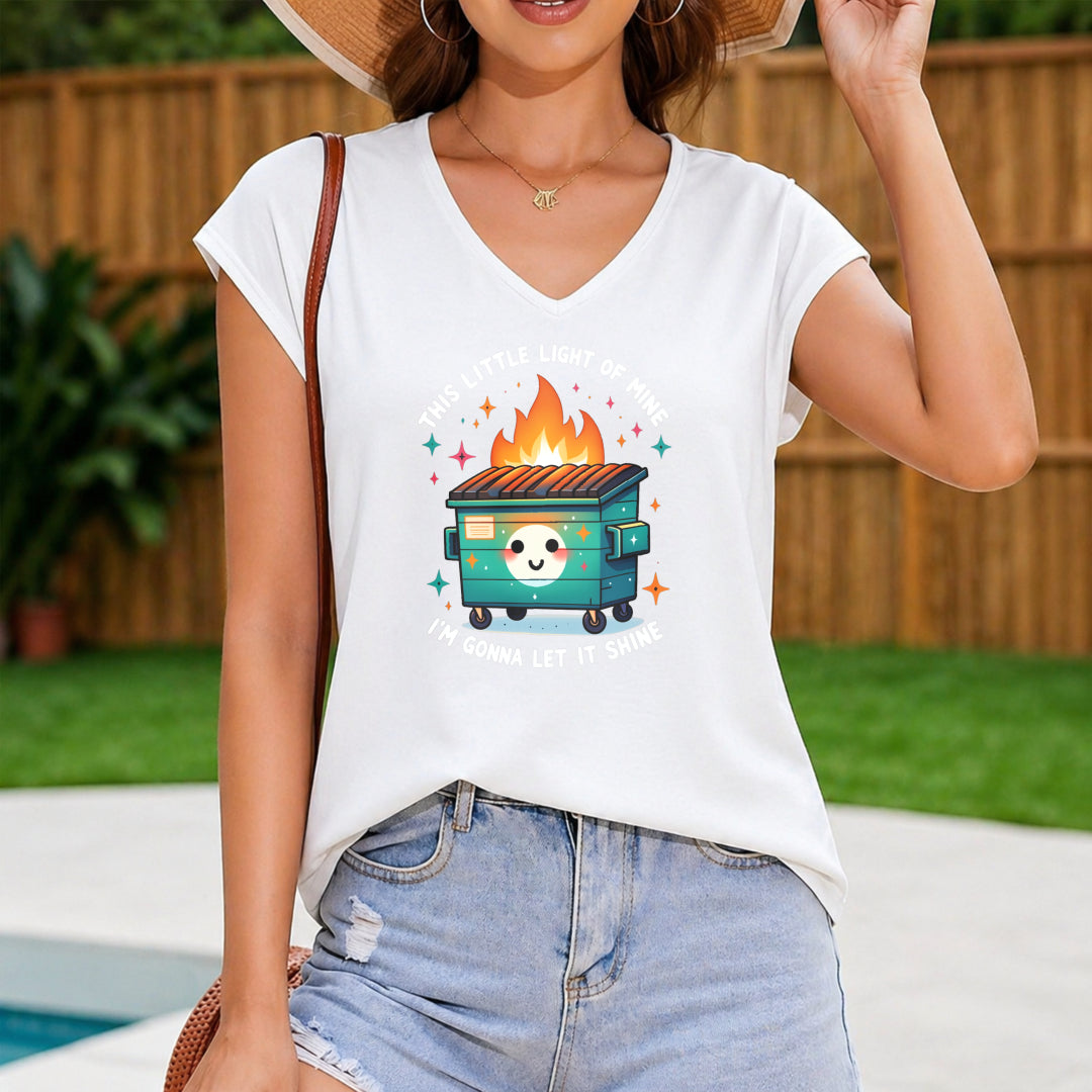 This Little Light of Mine Women's Color Cotton Tank Top in White