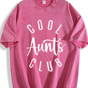 Aunts Club Auntie Vintage Washed T-Shirt in Red