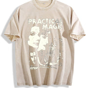 Practical Magic Vintage Movie vintage washed oversized T-shirt in Beige