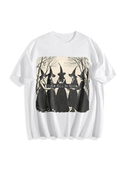 Girls Will Be Girls Halloween Witches Cotton T-Shirt in White