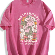 Motherhood Is the Kingdom of Work Vintage Washed T-Shirt in Red