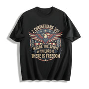 Christian 4th of July Cotton T-Shirt in Black