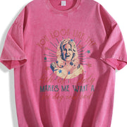 You Like the 4th of July Makes Me Want a Hot Dog Real Bad Vintage Washed T-Shirt in Red