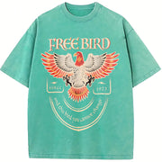 Free Bird American Eagle vintage washed oversized T-shirt in Blue