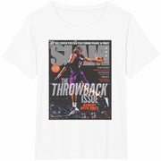1990s Retro Basketball Cotton T-Shirt in White