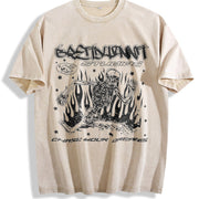 Chase Your Dreams Vintage Washed T-Shirt in Beige