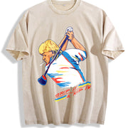 John Daly Golf of America 4th of July Vintage Washed T-Shirt in Beige