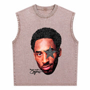 KB24 Wet Cement 4S Wet Cement Vintage Washed Tank Top in Brown