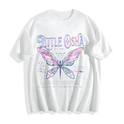 Little Osha Butterfly Cotton T-Shirt in White