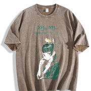 Mao The Apothecary Diaries Anime vintage washed oversized T-shirt in Brown