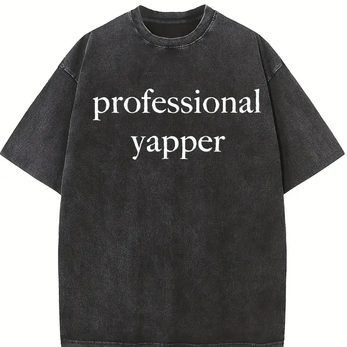 Professional Yapper Vintage Washed T-Shirt in Black