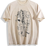 Good Girls Turn Bad Vintage Washed T-Shirt in Beige