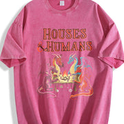 Houses and Humans RPG DnD Class D&D vintage washed oversized T-shirt in Red
