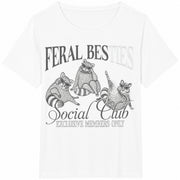 Custom Besties Matching Besties Cotton T-Shirt in White