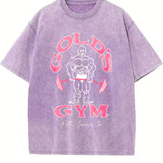 Gold's Gym Vintage Fitness vintage washed oversized T-shirt in Purple