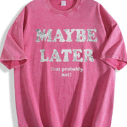 Maybe Later but Probably Not Vintage Washed T-Shirt in Red