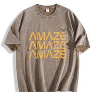 Amaze Project Hail Mary Rocky Inspired Sci-fi Space Quote Vintage Washed T-Shirt in Brown
