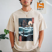 Howl's Moving Castle Vintage Washed T-Shirt in Beige