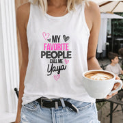 5.5 V-neck Women's Color Cotton Tank Top in White