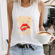 Sleeveless Tank Ideal for Spring Women's Color Cotton Tank Top in White