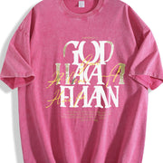 God Has a Plan Vintage Washed T-Shirt in Red