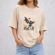 Abraxos Flower Garden Club vintage washed oversized T-shirt in Beige