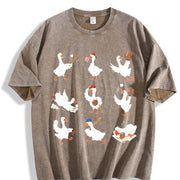 Silly Goose Baseball Vintage Washed T-Shirt in Brown