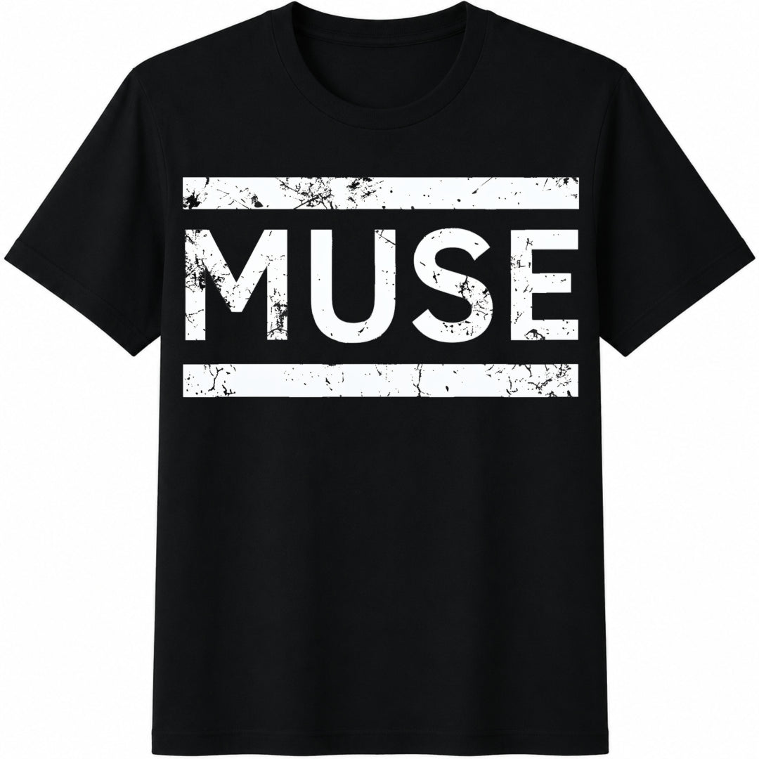 Muse Band Logo Cotton T-Shirt in Black