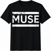 Muse Band Logo Cotton T-Shirt in Black