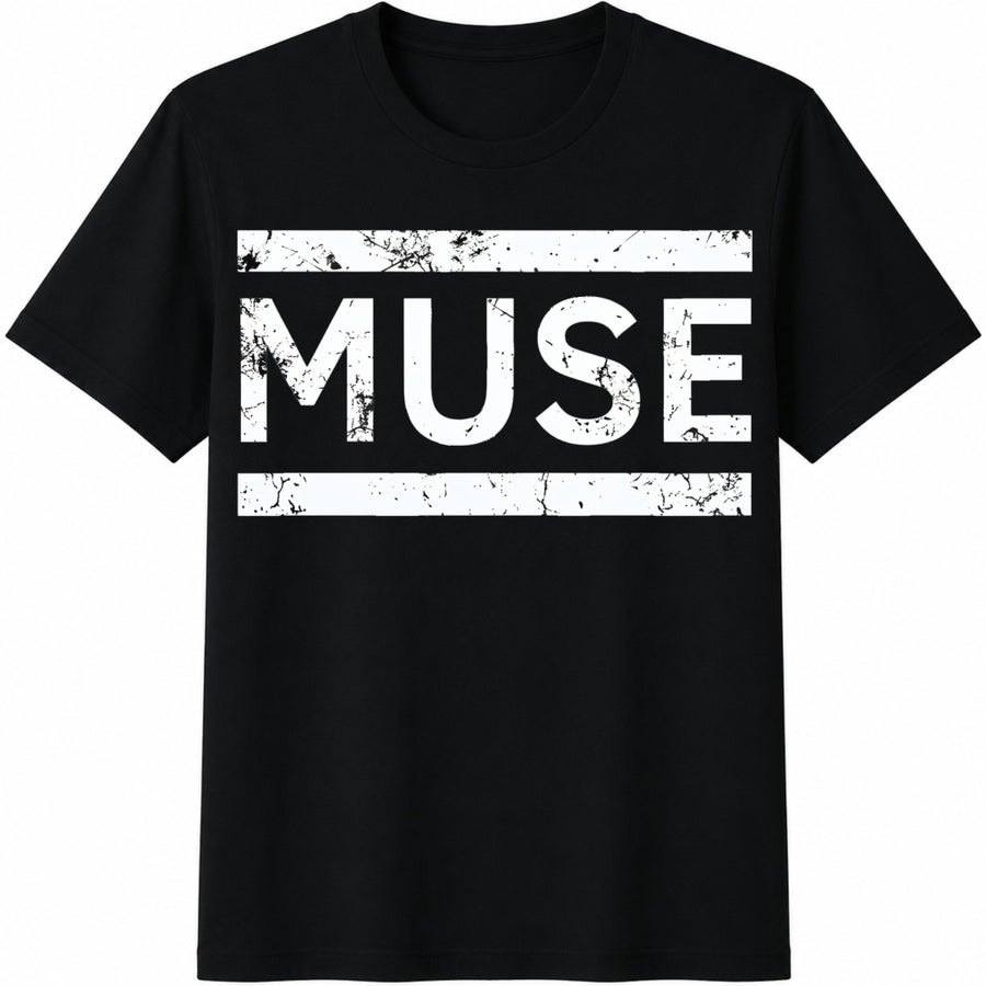 Muse Band Logo Cotton T-Shirt in Black