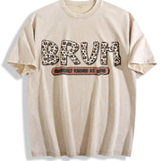 Heavy Retro Urban Vintage Washed T-Shirt in Beige